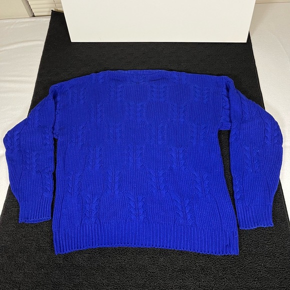 Neiman Marcus Sweater Vintage Mens XL Cable Knit Pullover Silk Noil - Picture 2 of 8